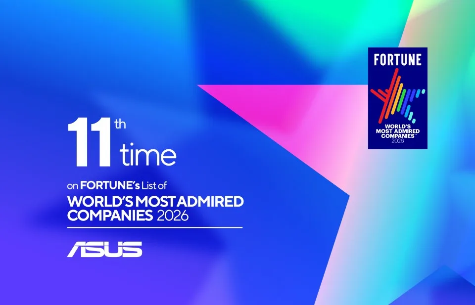 ASUS jedenástykrát v zozname Fortune World’s Most Admired Companies
