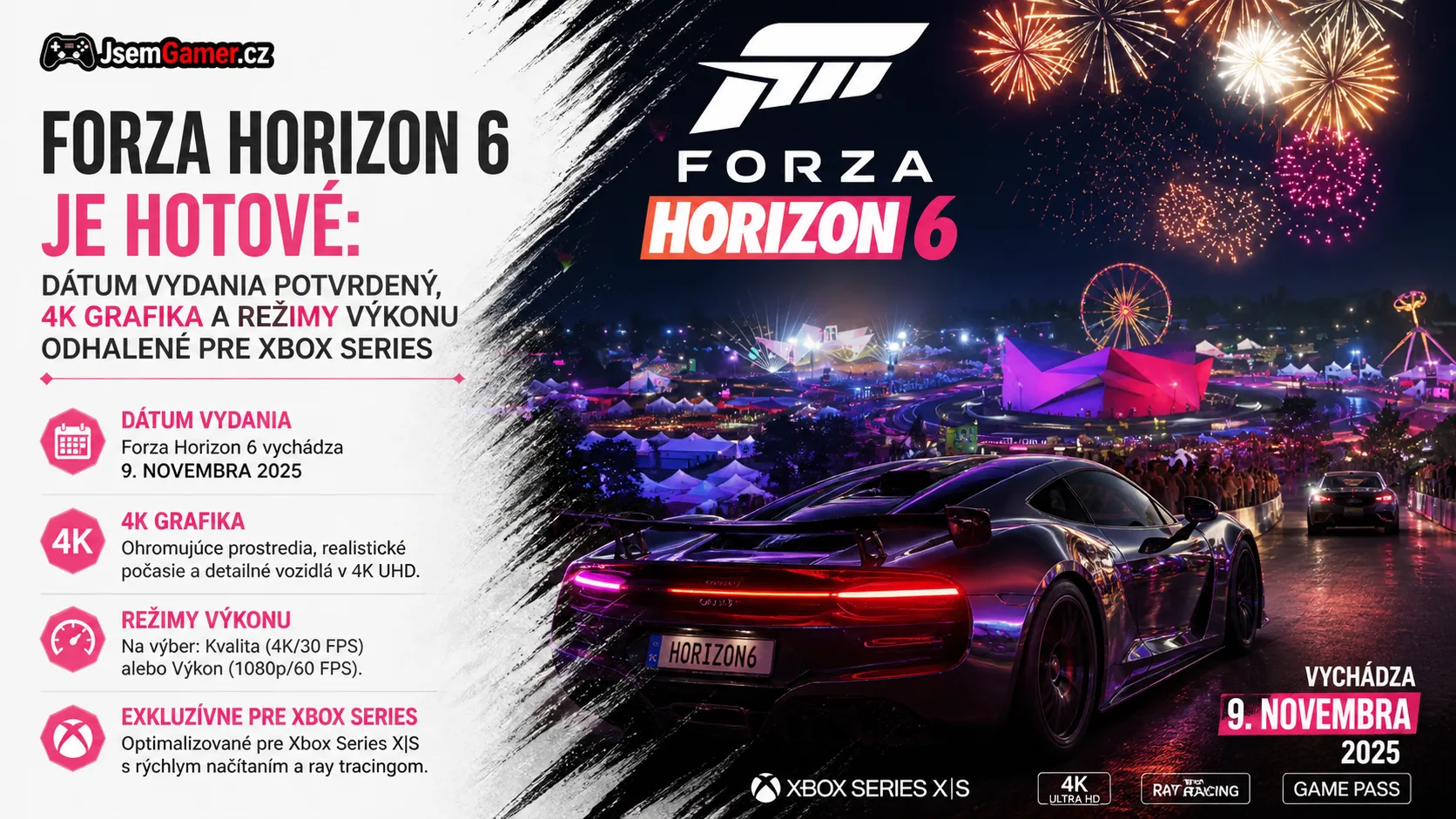 Forza Horizon 6 je hotové: dátum vydania potvrdený, 4K grafika a režimy výkonu odhalené pre Xbox Series