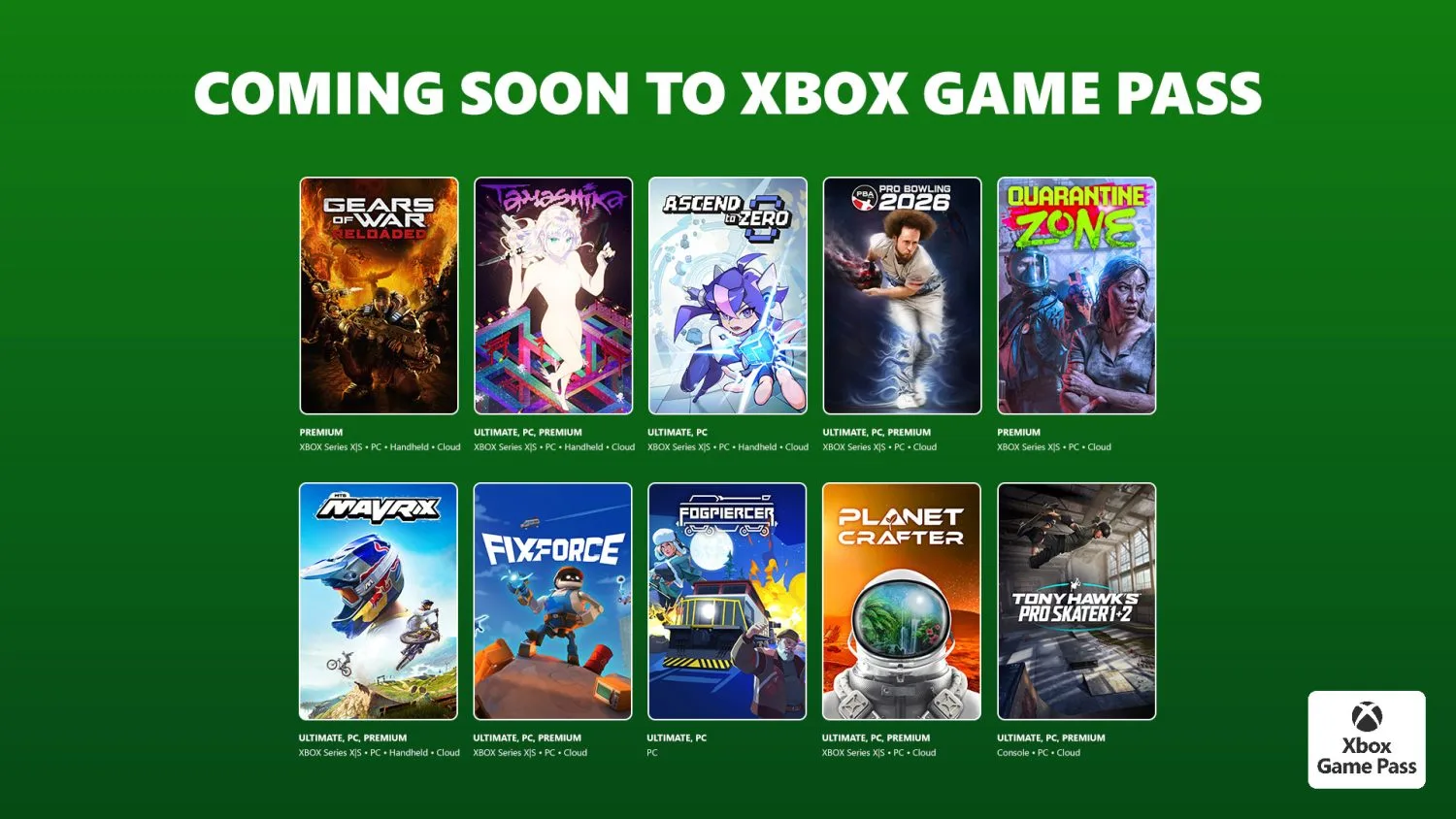 Xbox odhaľuje prvú vlnu hier pre Game Pass na mesiac júl. Prichádza Tony Hawk’s Pro Skater 1 + 2, The Planet Crafter, Gears of War: Reloaded či plná verzia Palworld