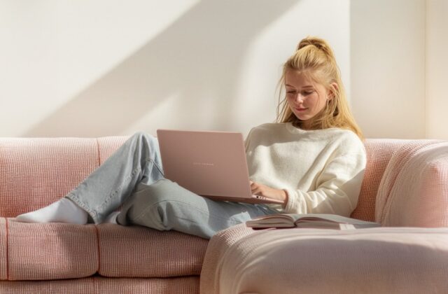 Zenbook 14_UX3480_Scenario photo_From Product page_Komodo Coral_02