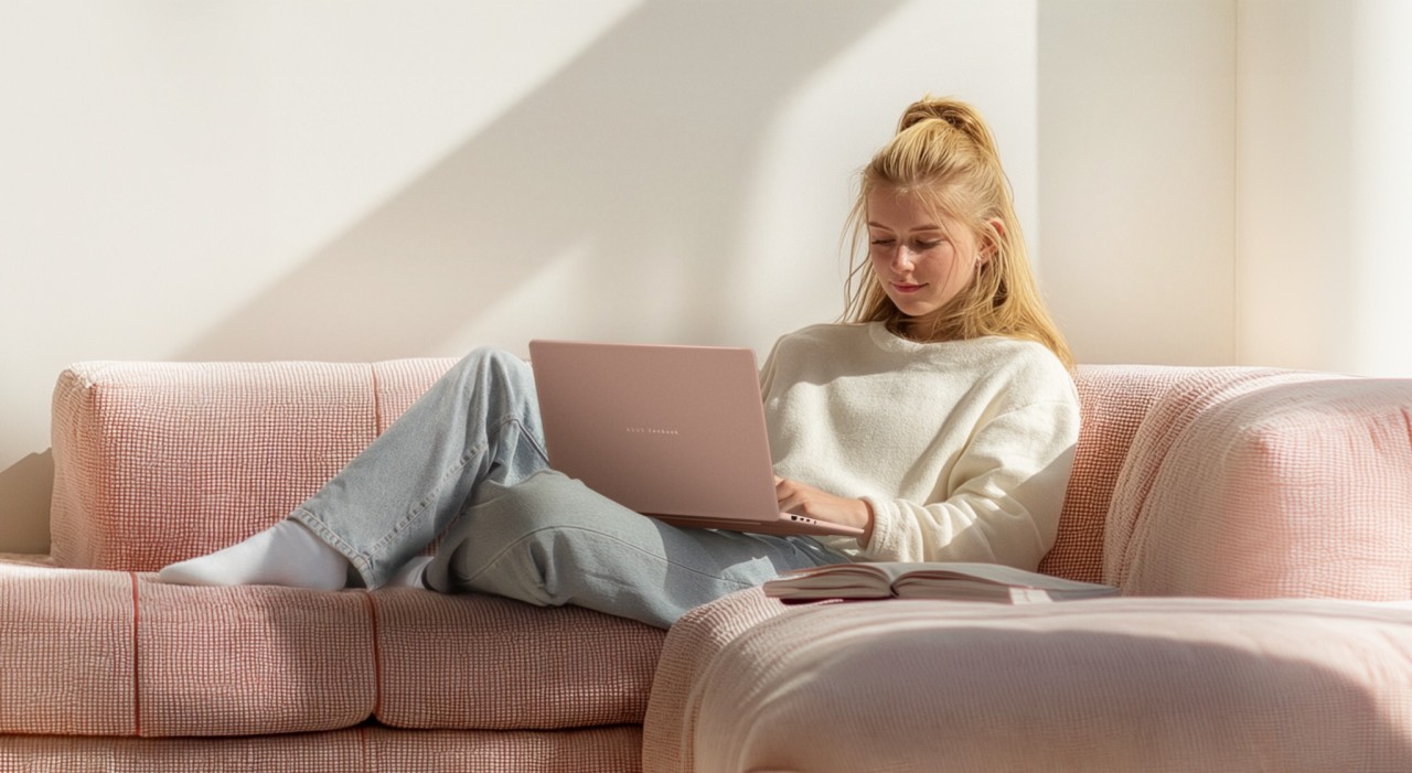 Zenbook 14_UX3480_Scenario photo_From Product page_Komodo Coral_02