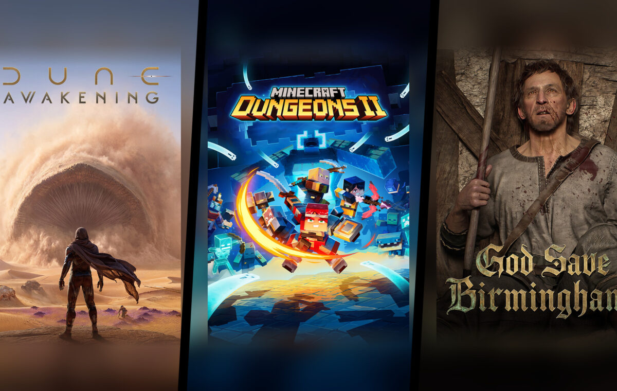 banner 1 - Dune, Minecraft Dungeons II, God Save Birmingham