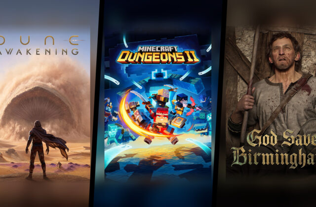 banner 1 - Dune, Minecraft Dungeons II, God Save Birmingham